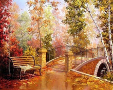 Load image into Gallery viewer, Diamond Painting | Diamond Painting - Bridge during Fall | Diamond Painting Romance romance | FiguredArt