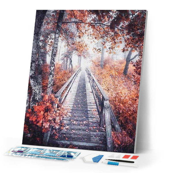 Diamond Painting | Diamond Painting - Autumn Path | Diamond Painting Romance romance | FiguredArt