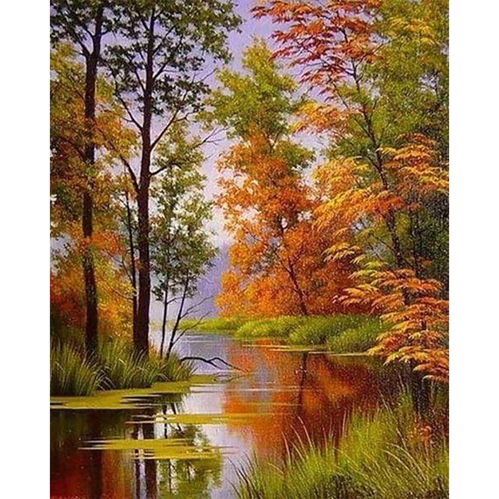 Diamond Painting - Lake in Autumn