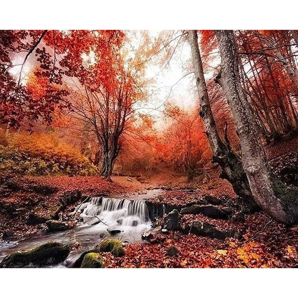 Diamond Painting - Small river in the Forest
