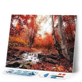 Diamond Painting | Diamond Painting - Small river in the Forest | Diamond Painting Landscapes landscapes | FiguredArt