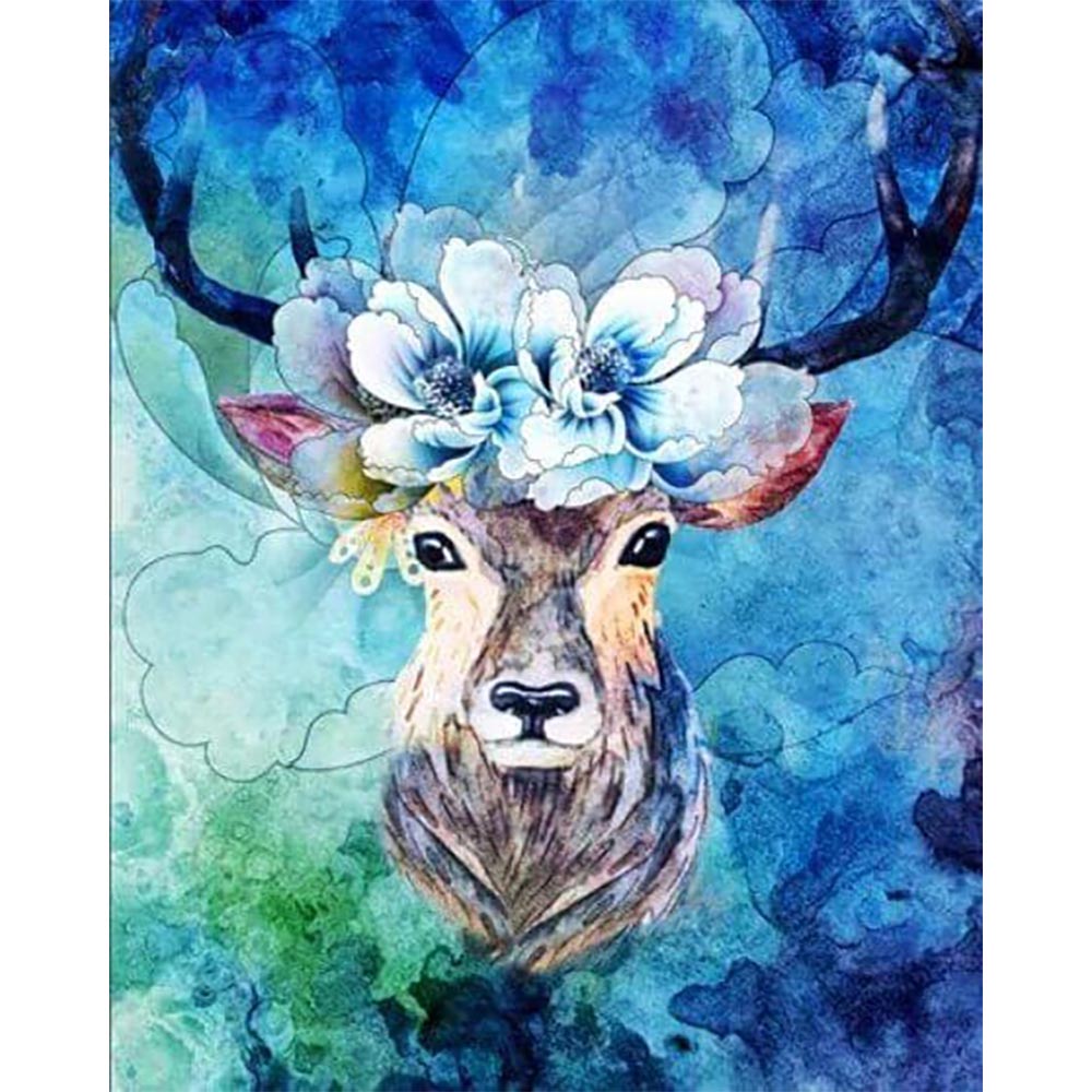 Diamond Painting - Deer Flowers