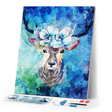 Load image into Gallery viewer, Diamond Painting | Diamond Painting - Deer Flowers | animals Diamond Painting Animals Diamond Painting Flowers flowers | FiguredArt