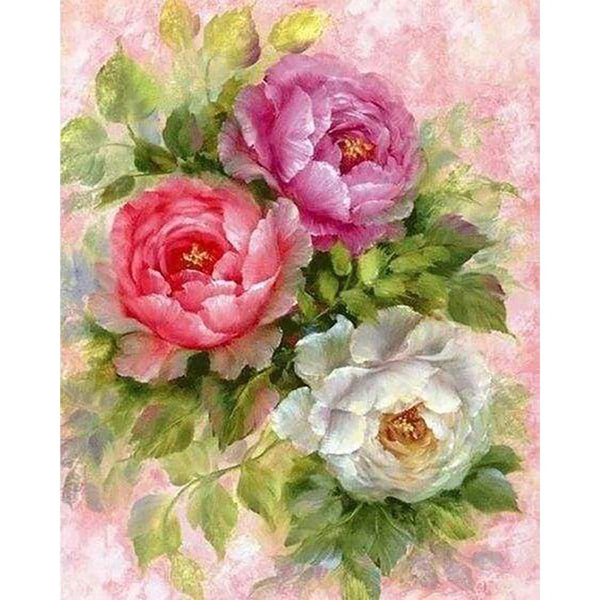 Diamond Painting - Flowers 3 colors