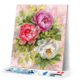 Diamond Painting | Diamond Painting - Flowers 3 colors | Diamond Painting Flowers flowers | FiguredArt