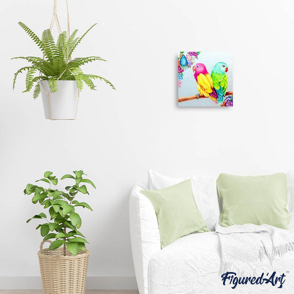 Diamond Painting - Colorful Parakeets