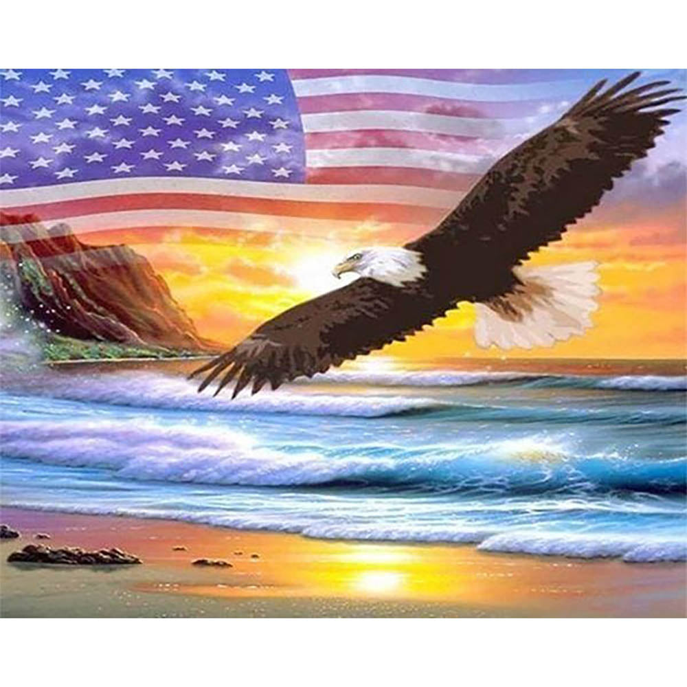 Diamond Painting - Eagle Flag USA