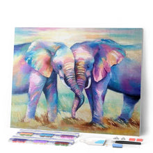 Load image into Gallery viewer, Diamond Painting - Elephants Love