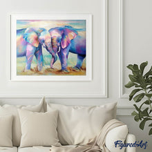 Load image into Gallery viewer, Diamond Painting - Elephants Love