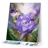 Diamond Painting | Diamond Painting - Purple Flower and Bird | animals birds Diamond Painting Animals Diamond Painting Flowers flowers |