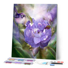 Load image into Gallery viewer, Diamond Painting - Purple Flower and Bird