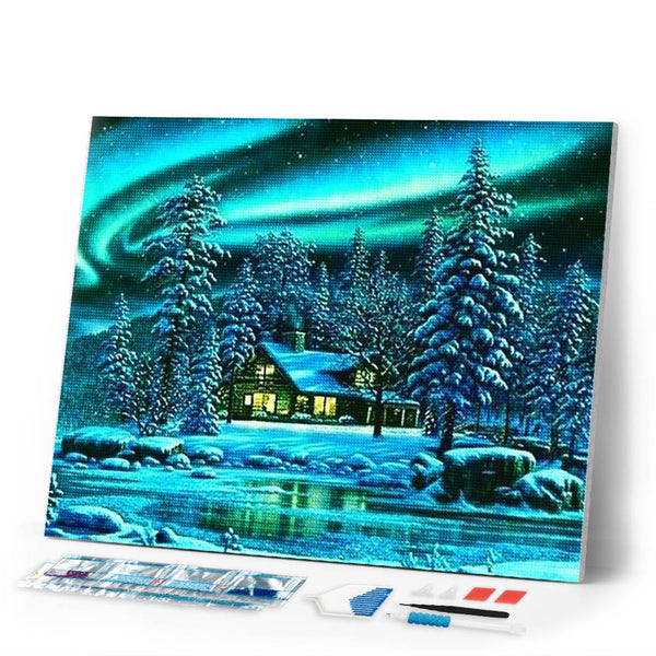 Diamond Painting | Diamond Painting - Polar Northern Lights | Diamond Painting Landscapes landscapes | FiguredArt