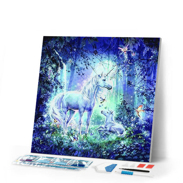 Diamond Painting | Diamond Painting - Unicorn in the Hood | animals Diamond Painting Animals unicorns | FiguredArt