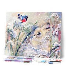 Load image into Gallery viewer, Diamond Painting - White Rabbit in the Snow