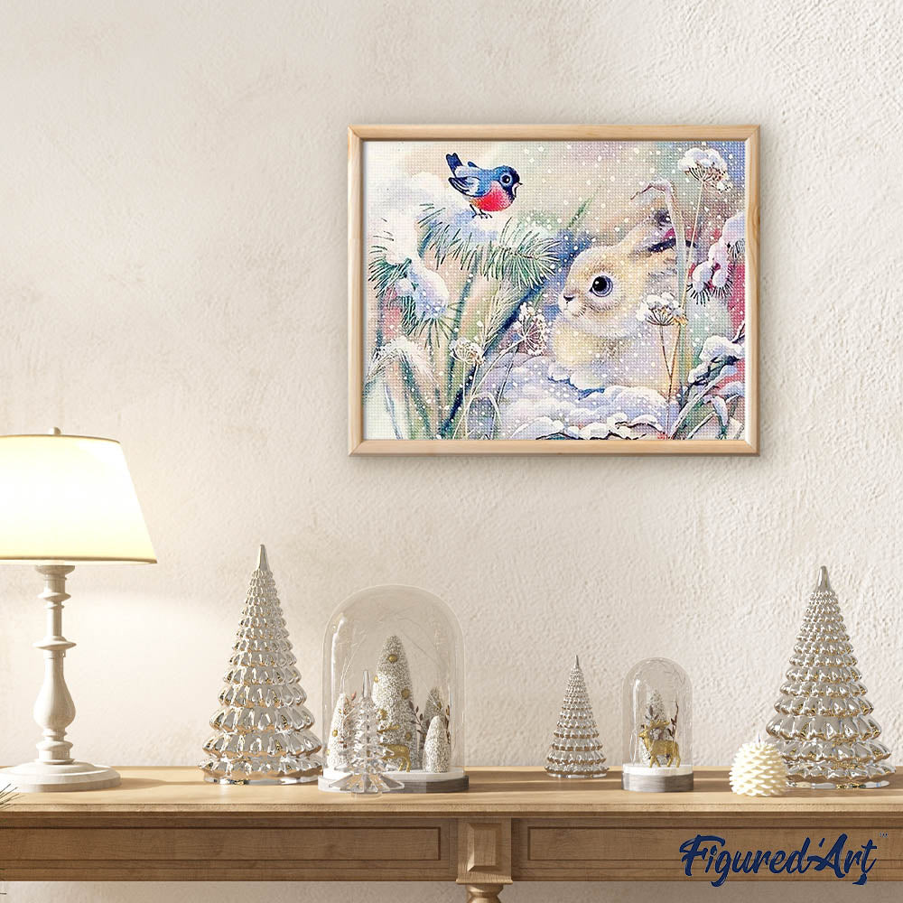 Diamond Painting - White Rabbit in the Snow