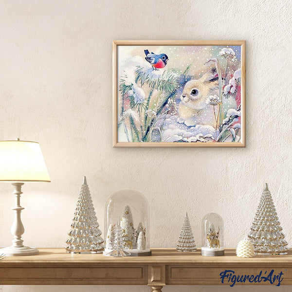 Diamond Painting - White Rabbit in the Snow