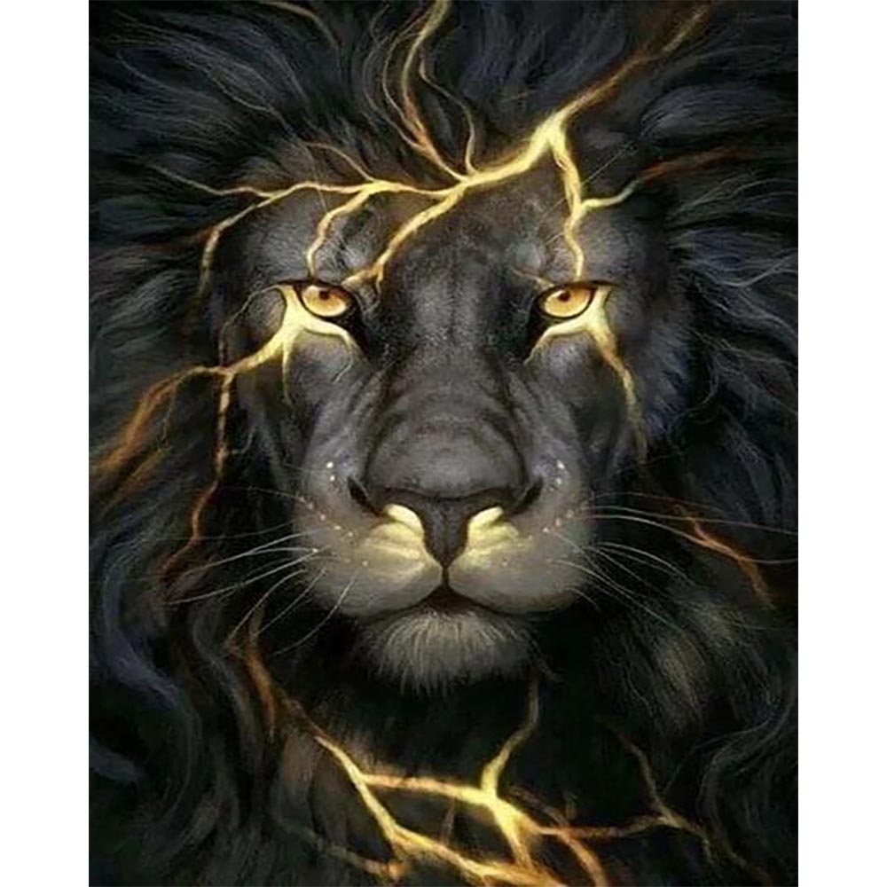 Diamond Painting - Black Lion