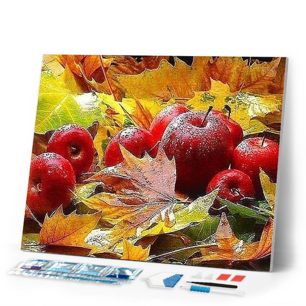 Diamond Painting | Diamond Painting - Apples in Autumn | Diamond Painting Landscapes landscapes | FiguredArt