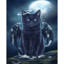 Load image into Gallery viewer, Diamond Painting - Black Cat Angel