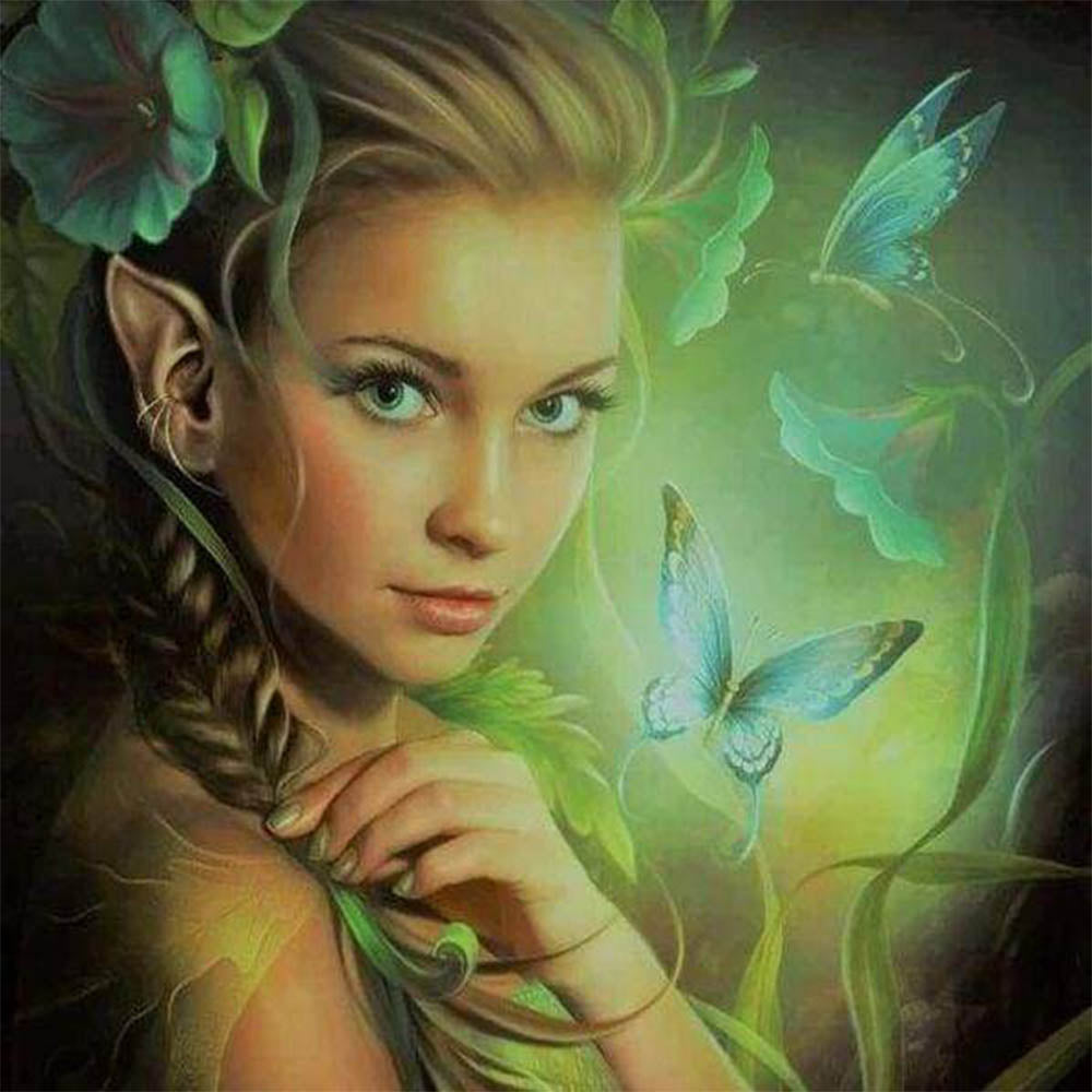 Diamond Painting - Goddess and Butterflies
