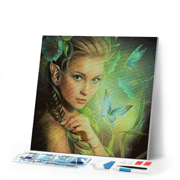 Diamond Painting | Diamond Painting - Goddess and Butterflies | butterflies Diamond Painting Romance romance | FiguredArt