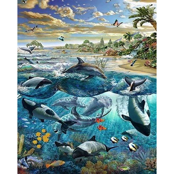 Diamond Painting - Fish and Dolphins