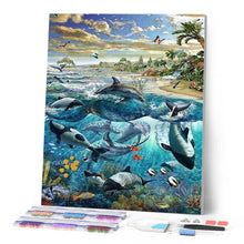 Load image into Gallery viewer, Diamond Painting - Fish and Dolphins