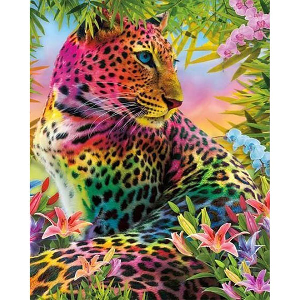 Diamond Painting - Colorful Leopard