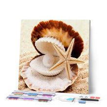 Load image into Gallery viewer, Diamond Painting - Starfish and Seashell