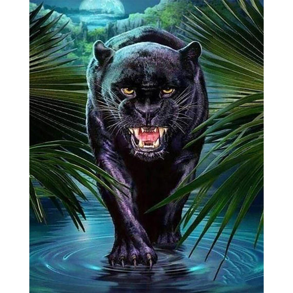 Diamond Painting - Threatening Black Panther