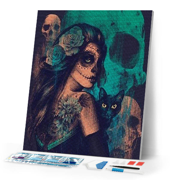 Diamond Painting | Diamond Painting - Death Beauty | Diamond Painting Romance romance | FiguredArt