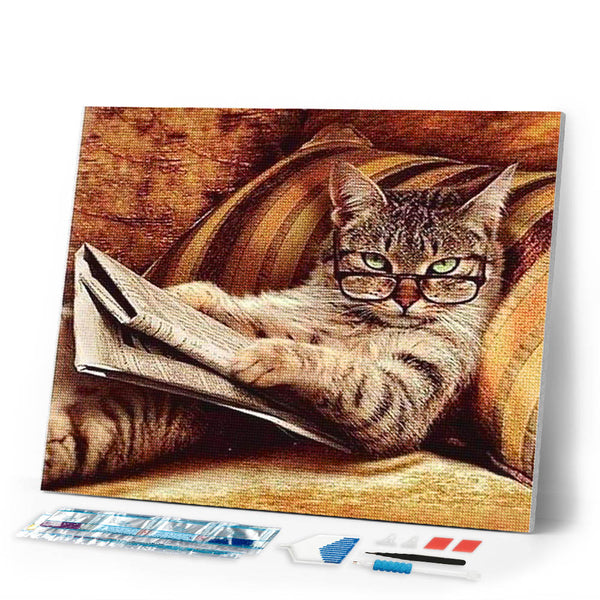 Diamond Painting | Diamond Painting - The connoisseur Chat | animals cats Diamond Painting Animals | FiguredArt