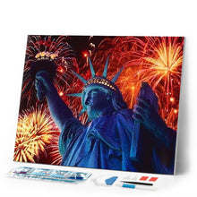 Load image into Gallery viewer, Diamond Painting | Diamond Painting - Fireworks in New York | cities Diamond Painting Cities | FiguredArt