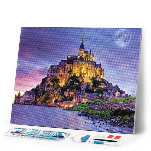 Diamond Painting | Diamond Painting - Mont Saint Michel | cities Diamond Painting Cities Diamond Painting Landscapes landscapes | FiguredArt