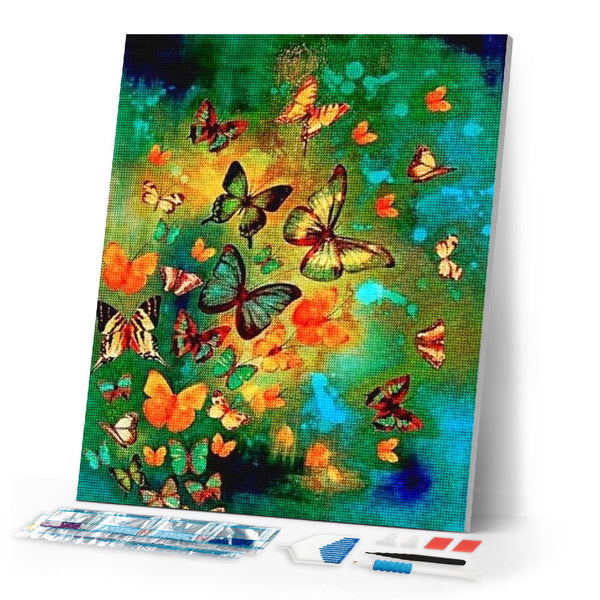 Diamond Painting | Diamond Painting - Colorful Butterflies | animals butterflies Diamond Painting Animals | FiguredArt