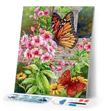 Diamond Painting | Diamond Painting - Pretty Butterflies and Flowers | animals butterflies Diamond Painting Animals Diamond Painting Flowers