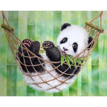 Load image into Gallery viewer, Diamond Painting - Baby Panda in its hammock