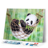 Diamond Painting | Diamond Painting - Baby Panda in its hammock | animals Diamond Painting Animals pandas | FiguredArt