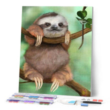Load image into Gallery viewer, Diamond Painting - Lazy on a Branch