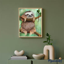 Load image into Gallery viewer, Diamond Painting - Lazy on a Branch
