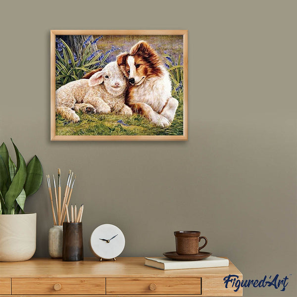Diamond Painting - Dog and Sheep