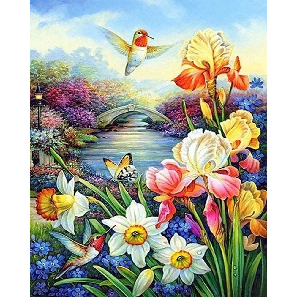 Diamond Painting - Hummingbird near the River