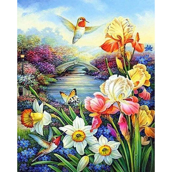 Diamond Painting - Hummingbird near the River