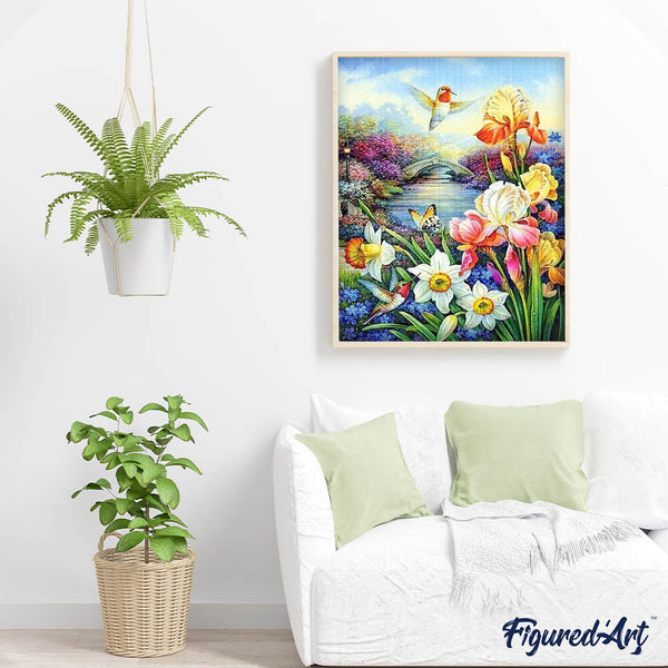 Diamond Painting - Hummingbird near the River