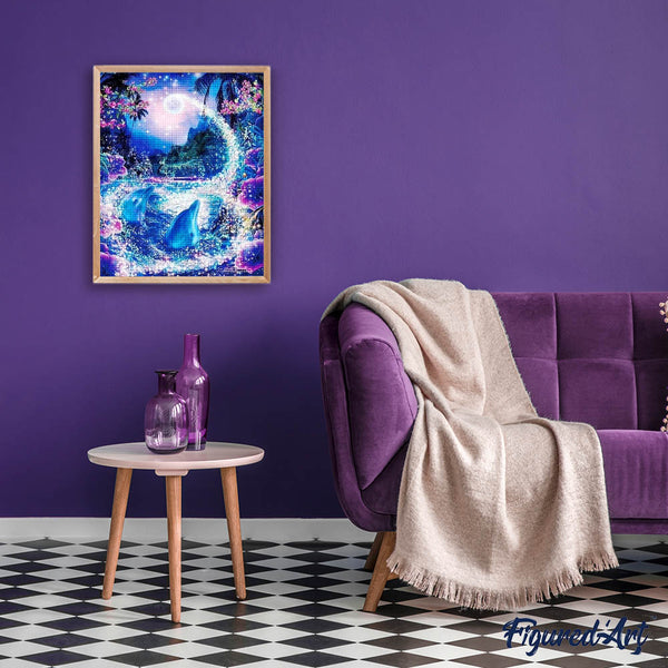 Diamond Painting - Dolphins and Enchanted River