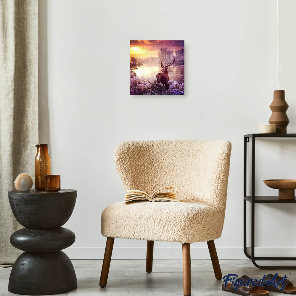 Diamond Painting - Deer near the Lake