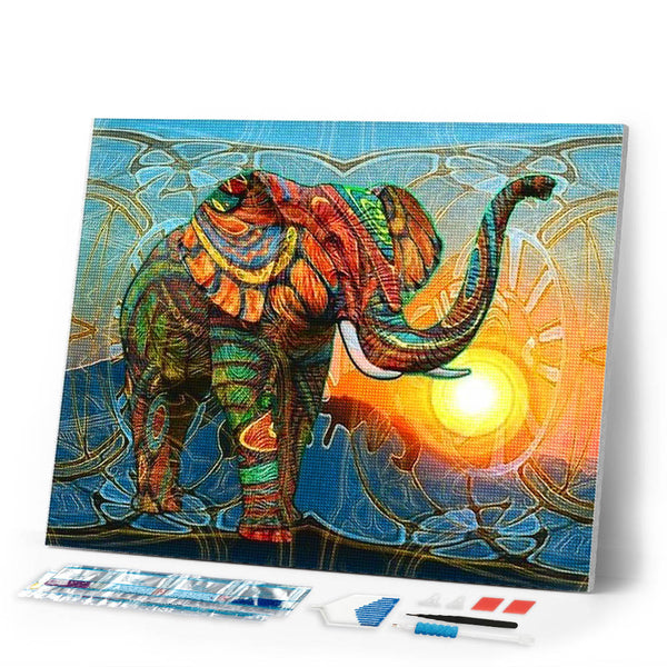 Diamond Painting | Diamond Painting - Artistic Elephant | animals Diamond Painting Animals elephants | FiguredArt