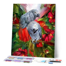Load image into Gallery viewer, Diamond Painting - Red and Gray Parrots