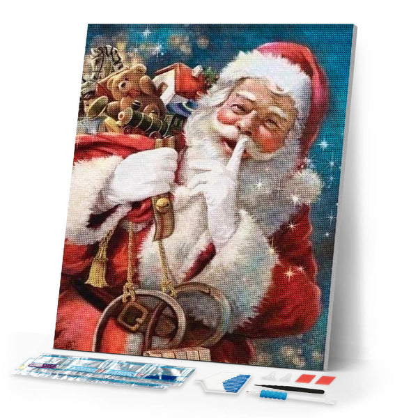Diamond Painting | Diamond Painting - Secret Santa | christmas Diamond Painting Religion religion | FiguredArt