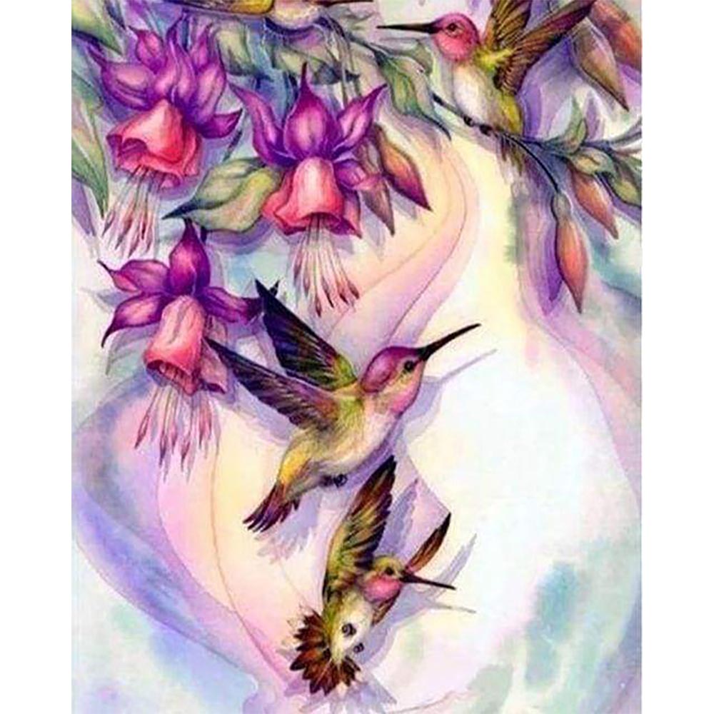 Diamond Painting - Hummingbirds in Flight